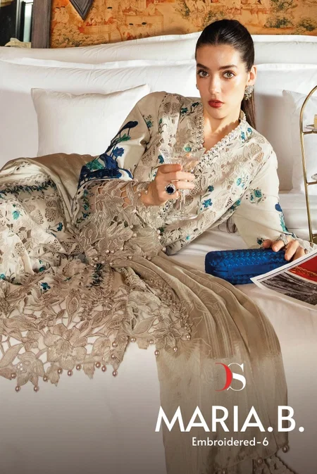 Maria B Premium Embroidered Vol 6 By Deepsy Cotton Pakistani Salwar Suits
